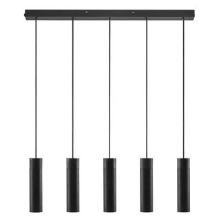 Suspension Tilo 5-spot Métal Noir, H.24.6 - Ip20 - Gu10 / Intérieur