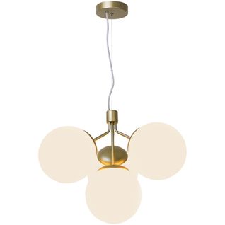 Suspension Ivona 4-spot Verrerie Laiton, H.41.5 - Ip20 - E27 / Intérieur