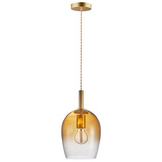Suspension Uma 18 Verrerie Ambre, H.30.5 - Ip20 - E27 / Intérieur