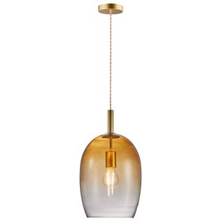 Suspension Uma 23 Verrerie Ambre, H.39.5 - Ip20 - E27 / Intérieur