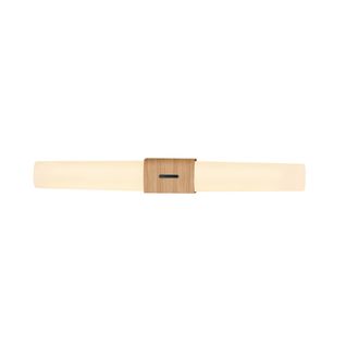 Applique Murale Luminaire Helva Double Basic Matière Plastique Feuille De Bois H.  Ip44 -intérieur