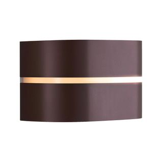 Applique Murale Sibelis  Matière Plastique Marron Metallise, H.12 - Ip44 - E27 / Extérieur