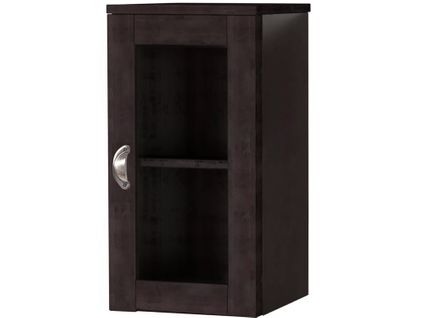 Toscana-armoire Murale Avec 1 Porte Vitrée Havane/laque