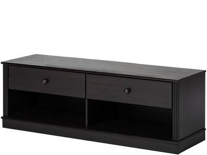 Anita-meuble Bas à 2 Tiroirs En Pin Laqué Havana