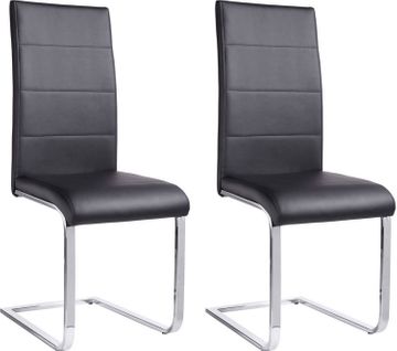 Josy-chaise 2 Pack En Métal Noir