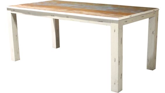 Shutter-table De Salle à Manger 180x90 Cm Aspect Bois Crème