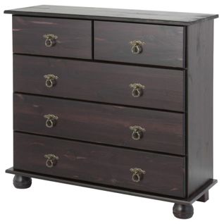 Finca - Commode Avec 3+2 Tiroirs En Pin Marron