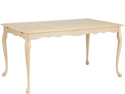 Queen-table De Salle à Manger 120x75 Cm Aspect Bois Blanc Crème