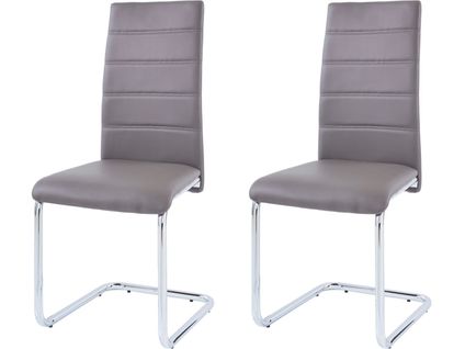 Adora-chaise 2 Pack En Cappucino / Chrome
