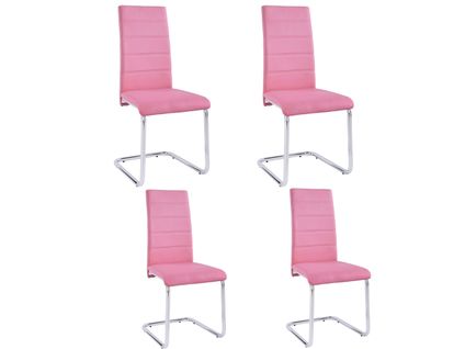 Adora-chaise 4 Pk Rose Chrome