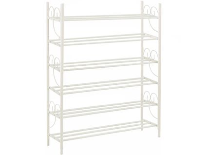 Princess-rangement à Chaussures à 2 Niveaux En Métal Blanc, Lot De 3