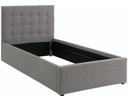 Hamar-lit En Tissu Gris 100x200