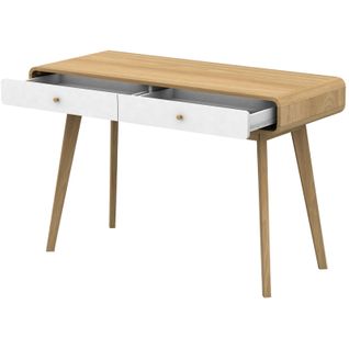 Cassie - Bureau Avec 2 Portes En Effet Chêne Blanc