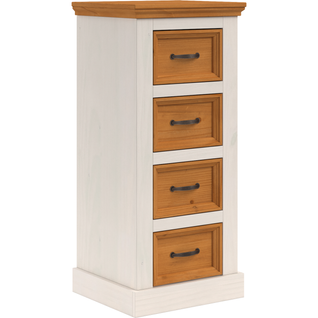 Selma-commode à 4 Tiroirs En Pin Blanc