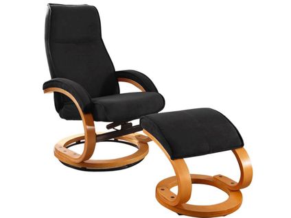 Paris - Fauteuil De Relaxation + Tabouret Noir