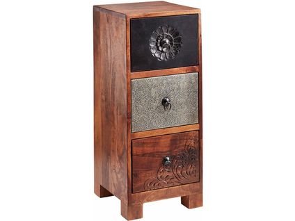 Mahar-commode 3 Tiroirs Brown Multi