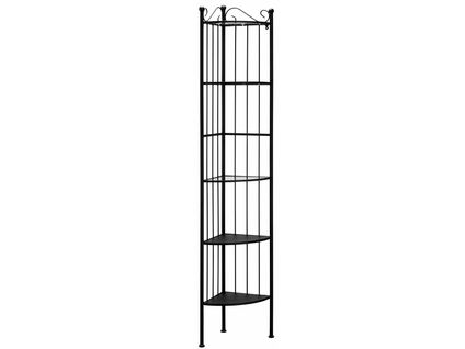 Princess-bibliothèque D'angle à 6 Niveaux En Métal Noir