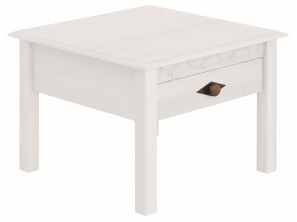 Laura-table Basse Avec 1 Tiroir En Blanc