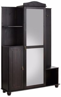 Finca-armoire Compacte Avec Miroir En Pin Havane