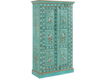 Prem-armoire à 2 Portes En Bois De Manguier Vert
