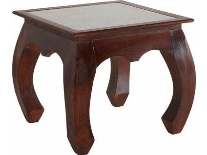 Prem-table D'appoint Avec Plateau En Verre Gris Acacia