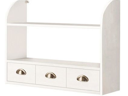 Étagère Suspendue Avec Tiroir En Blanc