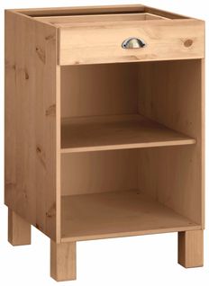 Oslo-armoire Ouvert Avec 1 Tiroir D:60 En Cire Teintée