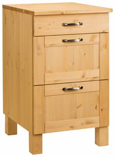 Alby-armoire 60 Cm 3 Tiroirs Teintée/cirée