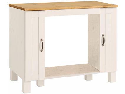 Alby-meuble De Four 60 Cm 2 Portes Blanc/miel