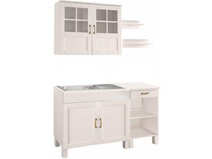 Ensemble De Cuisine 5 Pièces En Pin Blanc