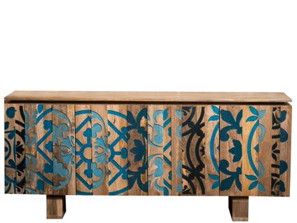 Layer-buffet 4 Portes En Bois De Manguier