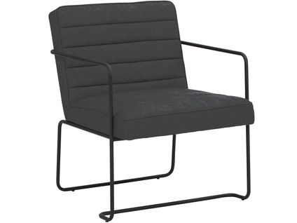 Panama-fauteuil En Pu Gris Foncé