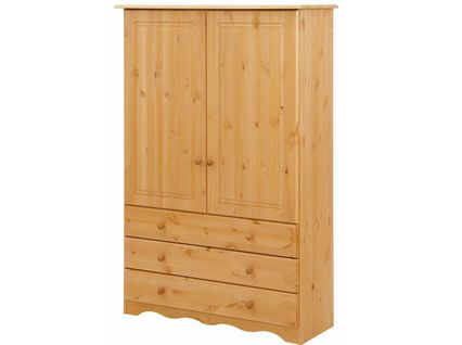 Minik-armoire Avec 2 Portes En 3 Tiroirs En Pin