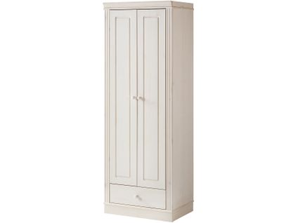 Anita-armoire En Pin Blanc Avec Deux Portes Et Un Tiroir