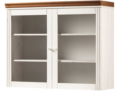 Anita-armoire Murale Avec 2 Portes Vitrées En Pin Miel