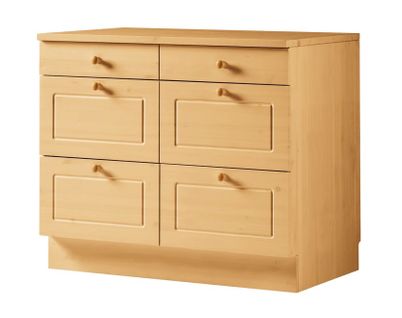 Anita-armoire Avec 4+ 2 Tiroir En Pin Marron