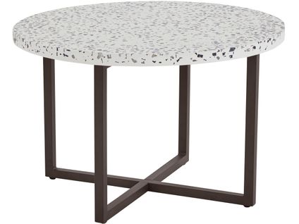 Steph-table D'appoint De 70 Cm De Diamètre En Terrazzo Feuilleté