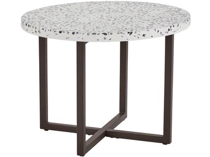 Steph-table D'appoint 60 Cm Aspect Terrazzo