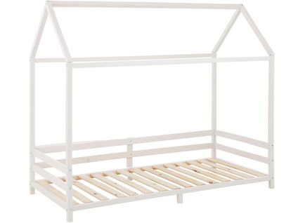Ellen - Lit Cabane Pour Enfant En Pin Blanc 90x200