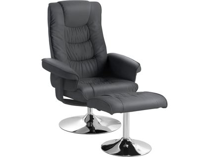 Springfield-fauteuil De Relaxation + Tabouret Noir