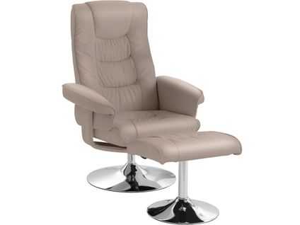 Springfield-fauteuil De Relaxation Et Tabouret En Couleur Cappucino