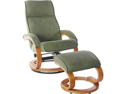 Lille - Fauteuil De Relaxation + Tabouret Vert