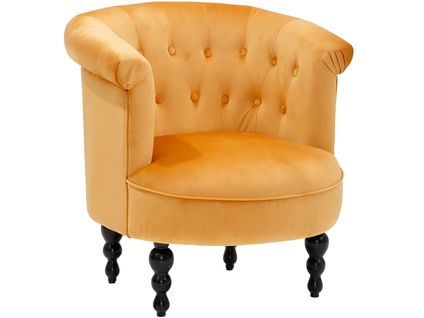 Bastian-fauteuil En Velours Doré