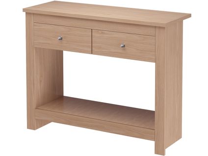 Emerald-table Console Avec 2 Tiroirs En Effet Chêne