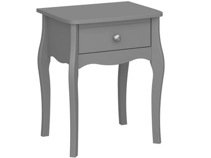Baroque-table De Chevet à 1 Tiroir Aspect Bois Gris