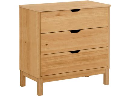 Post-commode Avec 3 Tiroirs En Pin Naturel