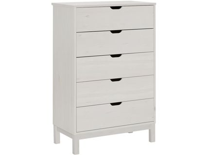 Post-commode 5 Tiroirs Blanc