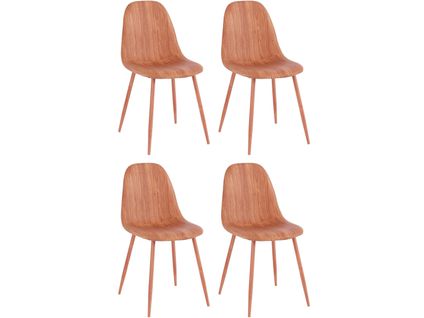 Blackburn-chaise De Salle à Manger En Bois Pu Look, 4 Pack