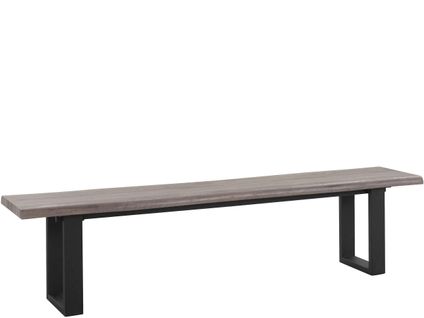 Selina-banc D'entrée 200x40x48 Cm Aspect Bois Gris