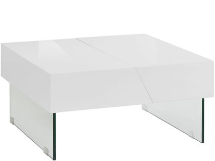 Punto-table Basse 75 Cm En Blanc Brillant